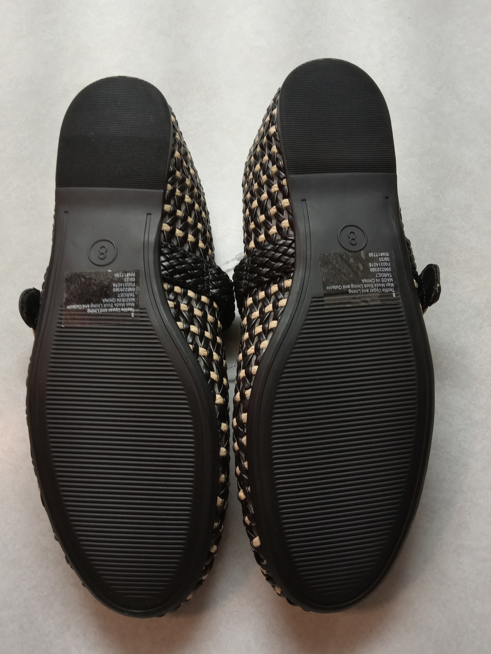 Universal Thread Black and Natural Woven Mary Jane Flats - Picture 3 of 3